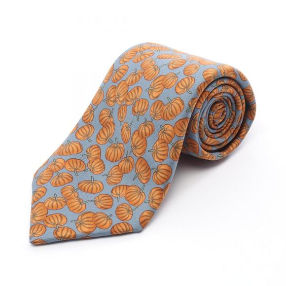 Hermes HERMES tie silk men's clothing green and brown